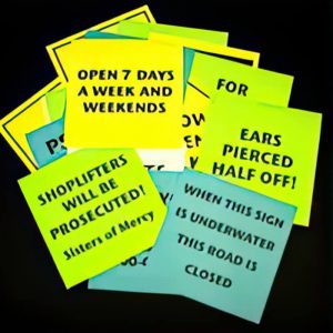 Harvey Barfenfloss Sign Collection - comedy routine