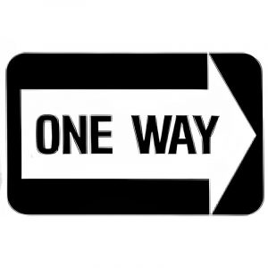 One Way sign