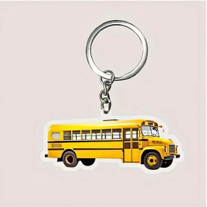 Yellow Mini School Bus Key chain